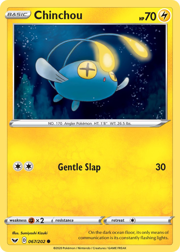 Chinchou⁣ - Sword & Shield⁣ (Common)⁣ [67] English / Near Mint / Reverse-Holo Normal