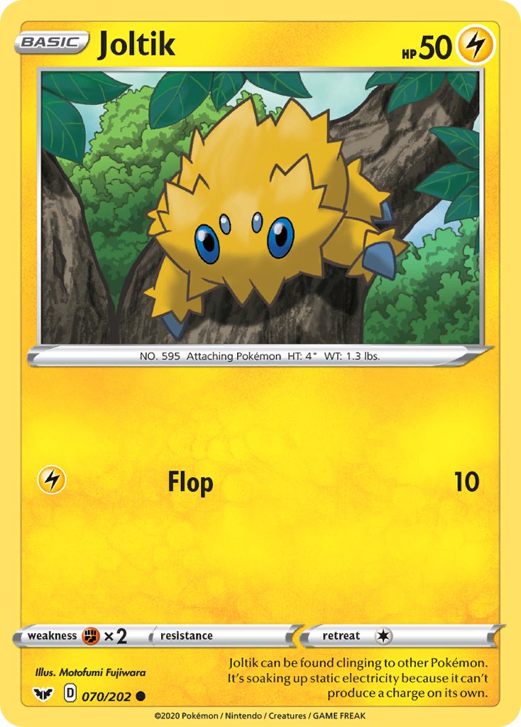 Joltik⁣ - Sword & Shield⁣ (Common)⁣ [70] English / Near Mint / Reverse-Holo Normal
