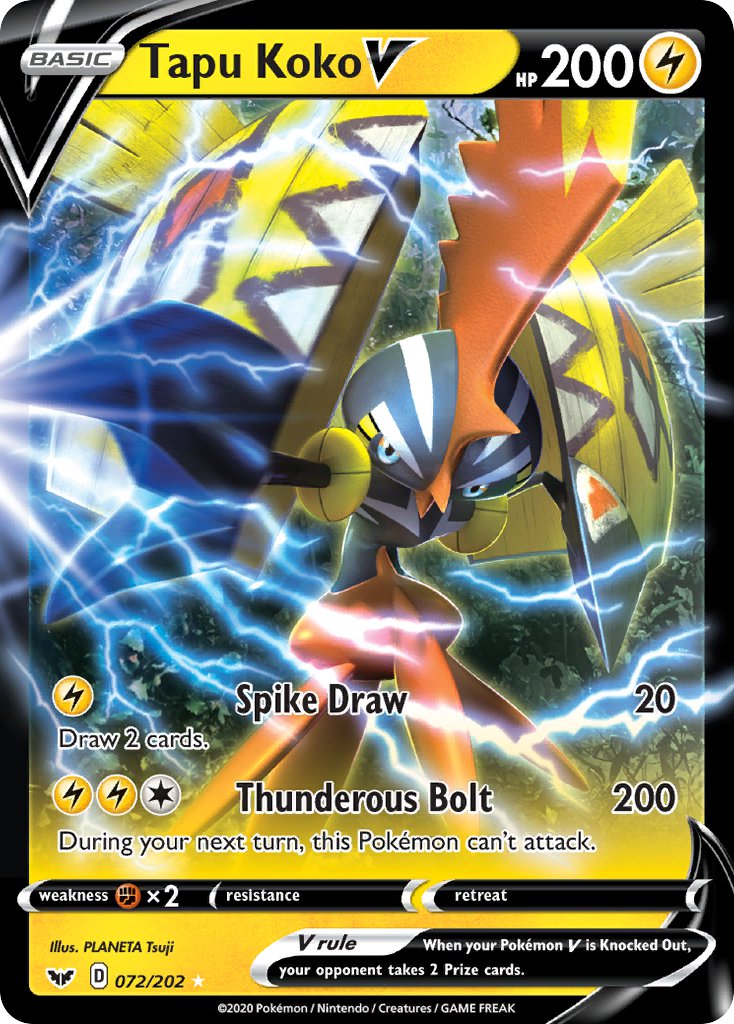 Tapu Koko V⁣ - Sword & Shield⁣ (Ultra Rare)⁣ [72] English / Near Mint / Normal