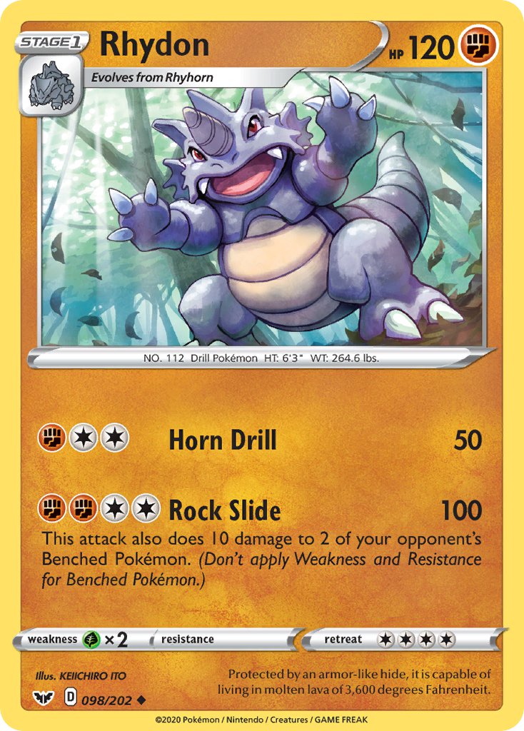 Rhydon⁣ - Sword & Shield⁣ (Uncommon)⁣ [98]