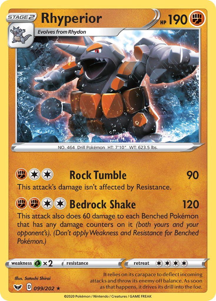 Rhyperior⁣ - Sword & Shield⁣ (Holo Rare)⁣ [99] English / Near Mint / Normal