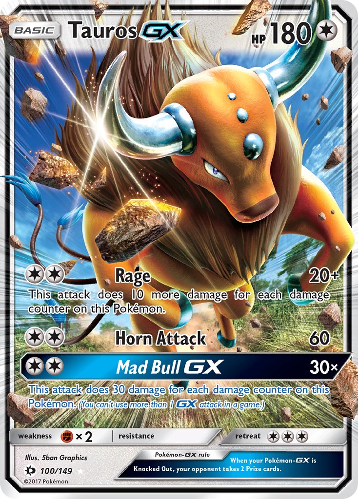 Tauros GX - Sun & Moon (Ultra Rare) [SUM-100] English / Poor / Normal