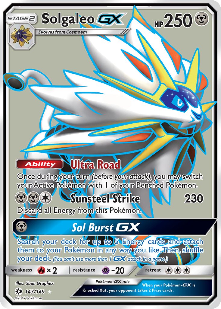 Solgaleo GX - Sun & Moon (Ultra Rare) [SUM-143] English / Near Mint / Normal