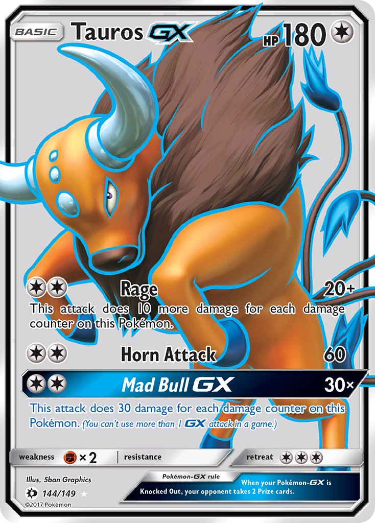 Tauros GX - Sun & Moon (Ultra Rare) [SUM-144] English / Near Mint / Normal