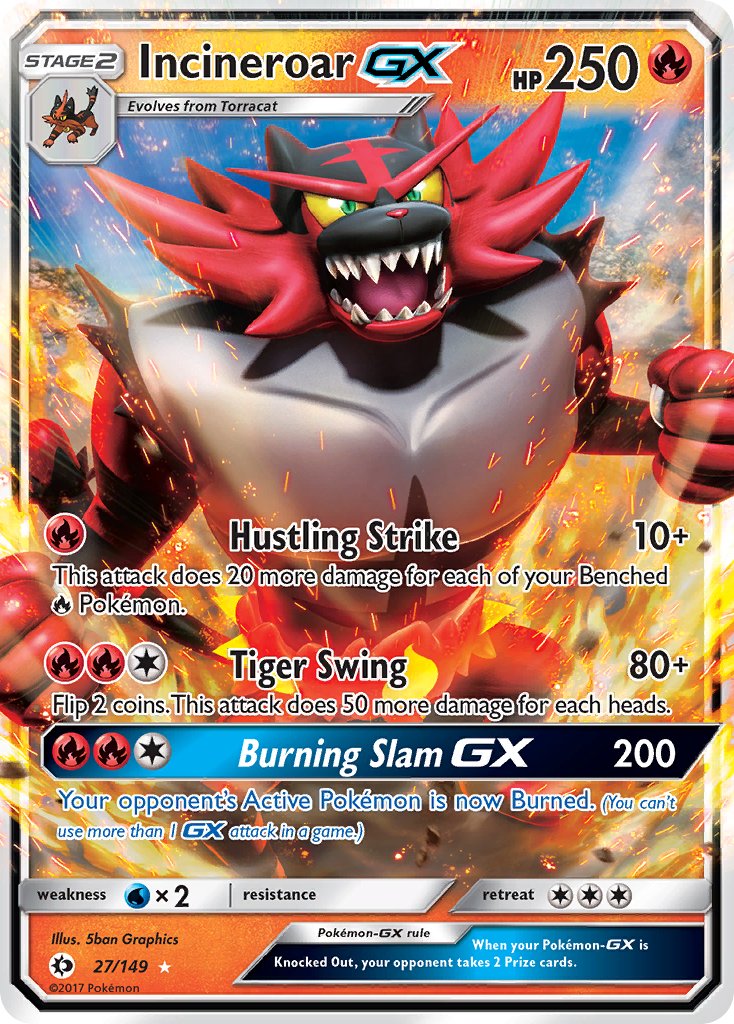 Incineroar GX - Sun & Moon (Ultra Rare) [SUM-27] English / Near Mint / Normal