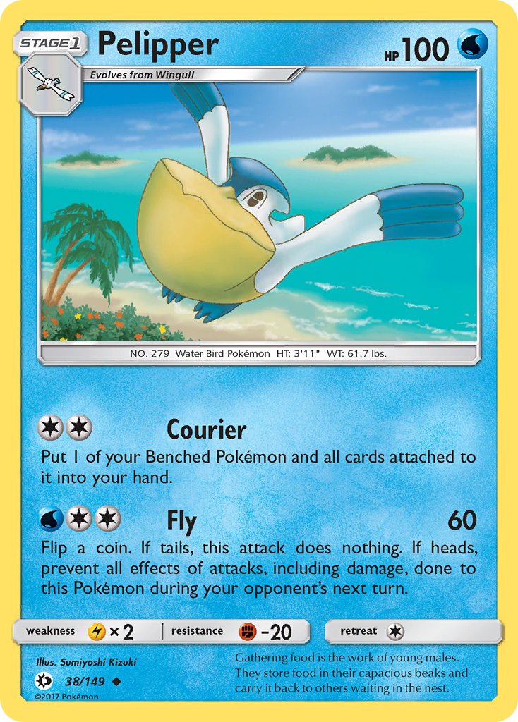 Pelipper - Sun & Moon (Uncommon) [SUM-38] English / Near Mint / Normal