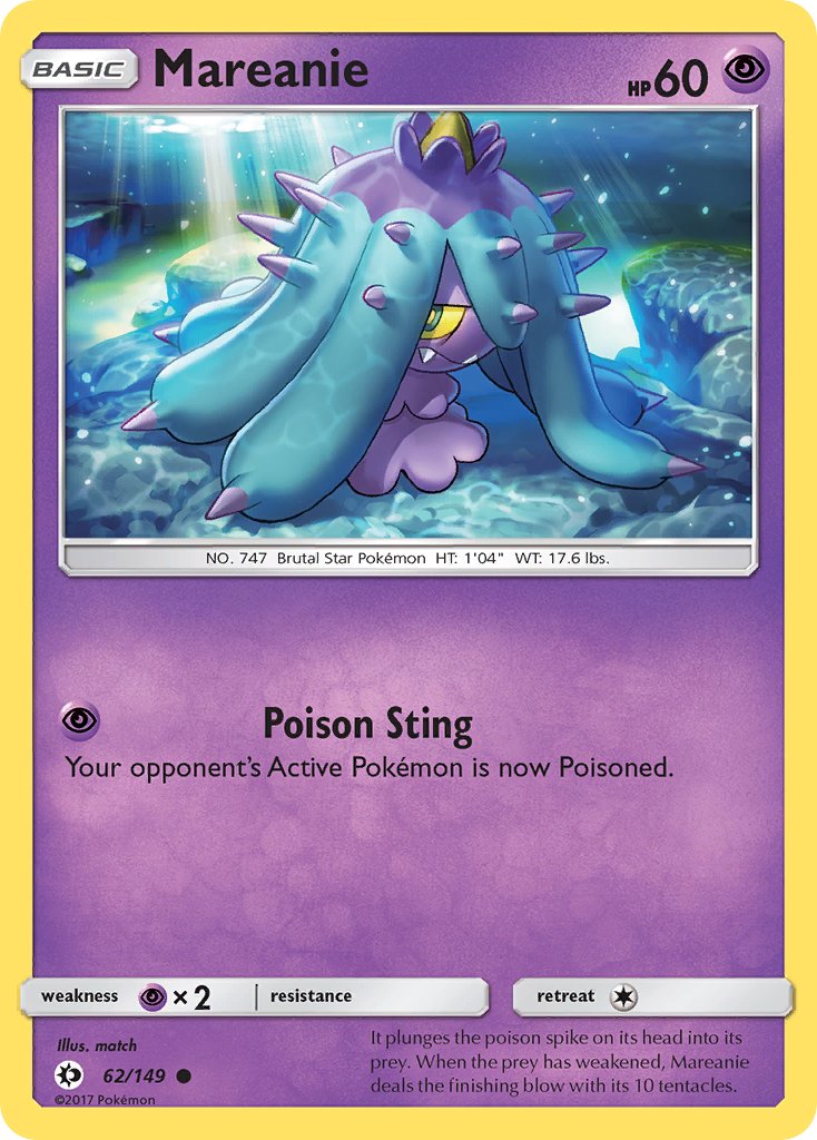 Mareanie - Sun & Moon (Common) [SUM-62] English / Near Mint / Normal