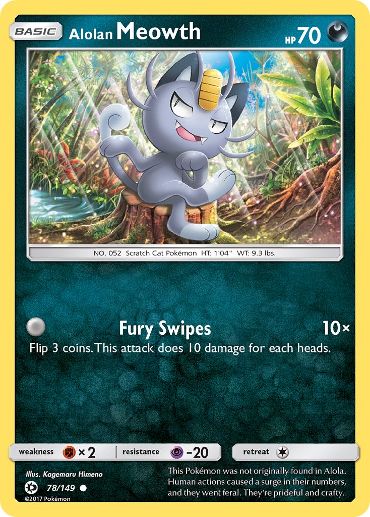 Alolan Meowth - Sun & Moon (Common) [SUM-78] English / Near Mint / Normal