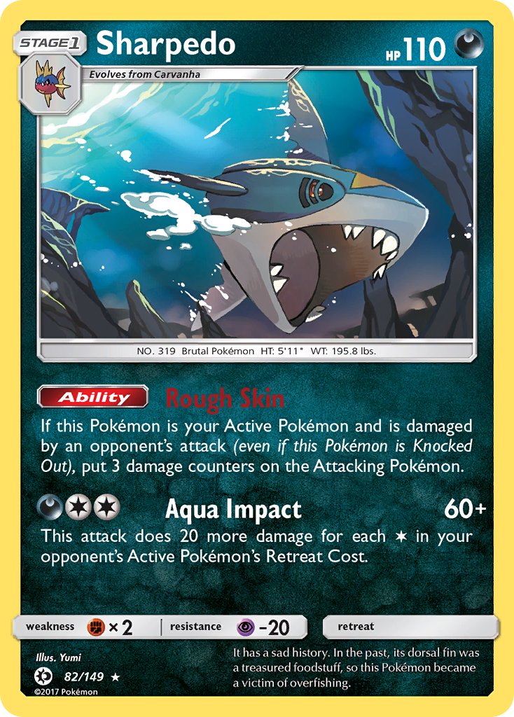 Sharpedo - Sun & Moon (Holo Rare) [SUM-82] English / Near Mint / Normal