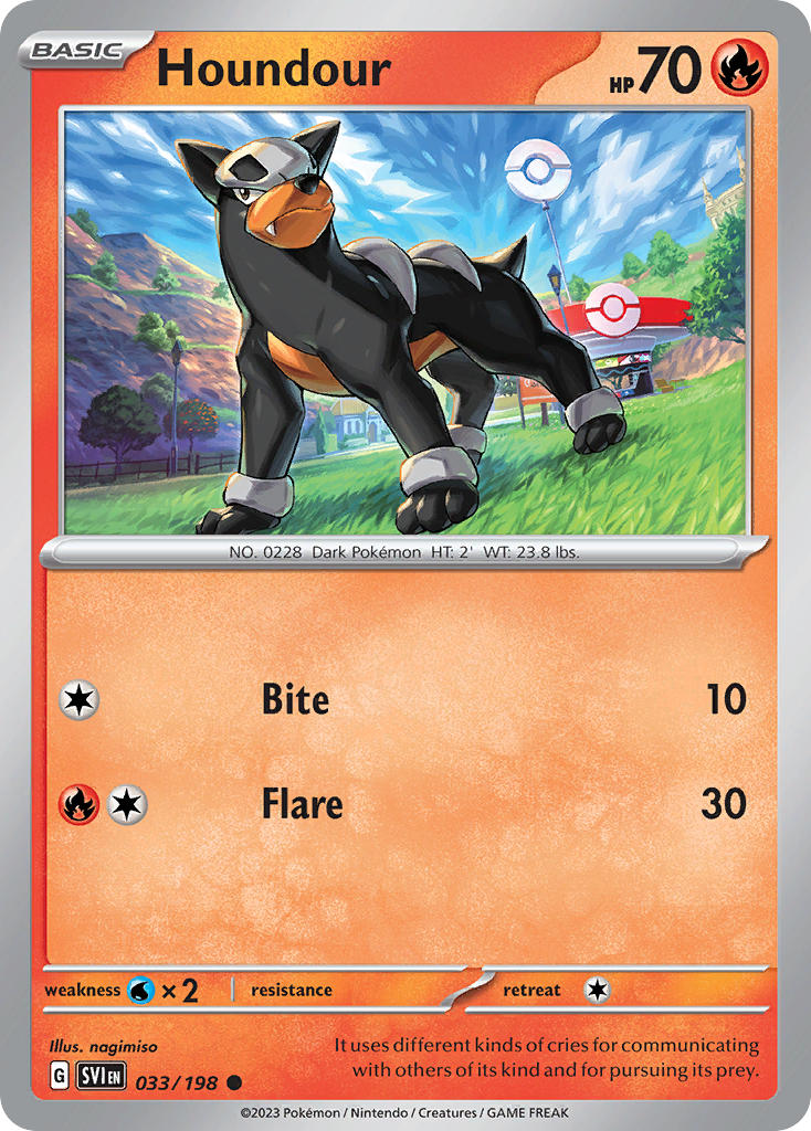 Houndour⁣ - Scarlet & Violet⁣ (Common)⁣ [033] English / Near Mint / Reverse-Holo Normal