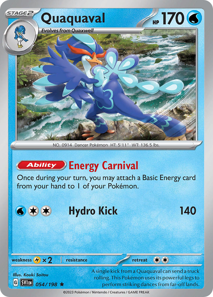 Quaquaval⁣ - Scarlet & Violet⁣ (Rare)⁣ [054] English / Near Mint / Normal