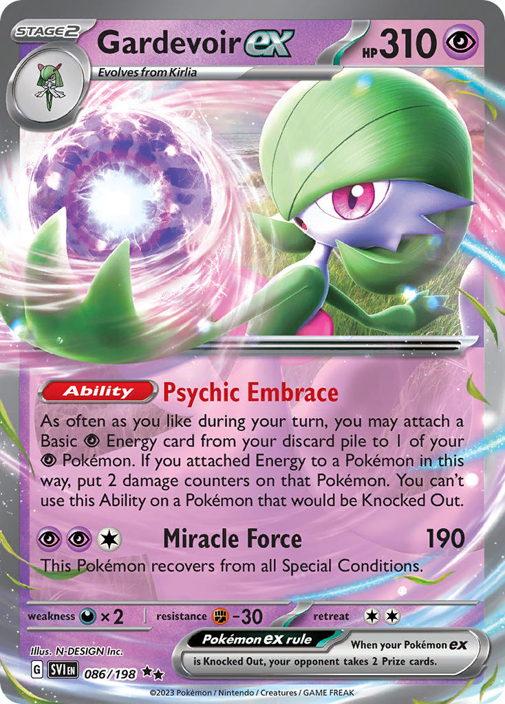 Gardevoir ex⁣ - Scarlet & Violet⁣ (Double Rare)⁣ [086] English / Near Mint / Normal
