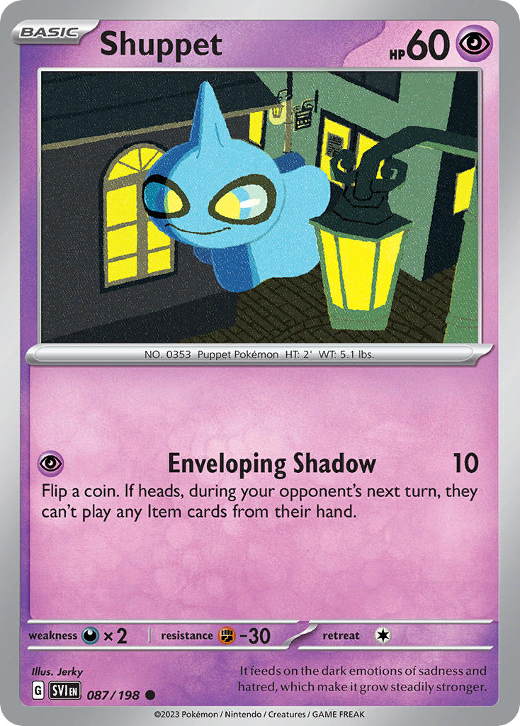 Shuppet⁣ - Scarlet & Violet⁣ (Common)⁣ [087] English / Near Mint / Reverse-Holo Normal