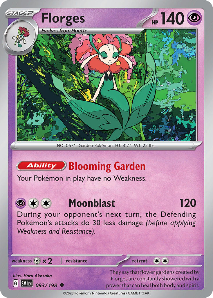 Florges⁣ - Scarlet & Violet⁣ (Uncommon)⁣ [093] English / Near Mint / Reverse-Holo Normal