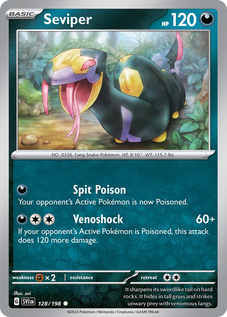Seviper⁣ - Scarlet & Violet⁣ (Common)⁣ [128] English / Near Mint / Normal