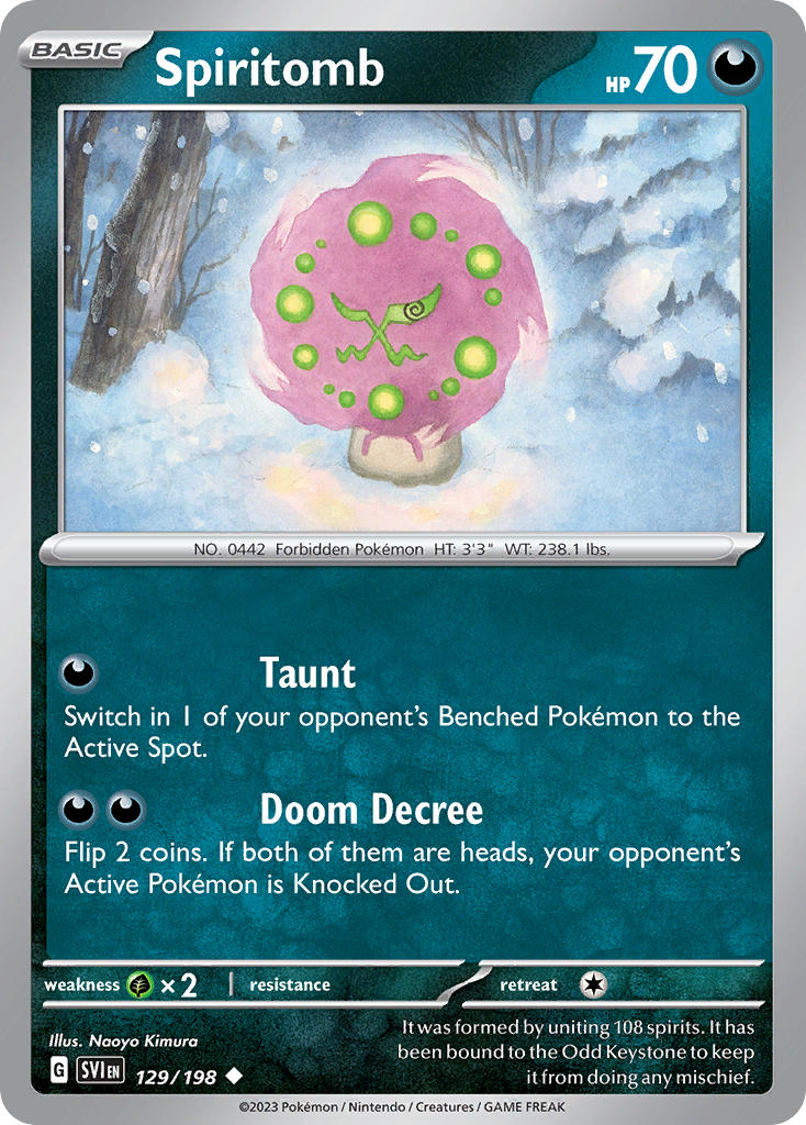 Spiritomb⁣ - Scarlet & Violet⁣ (Uncommon)⁣ [129] English / Near Mint / Normal