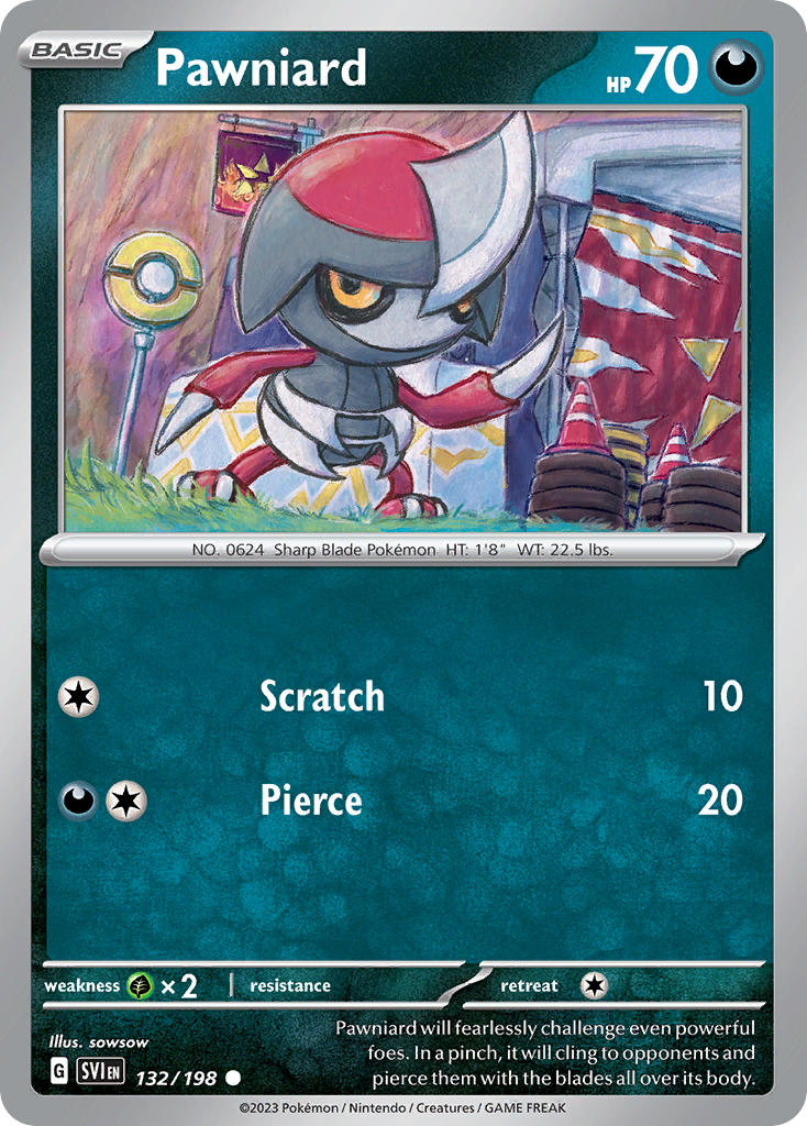 Pawniard⁣ - Scarlet & Violet⁣ (Common)⁣ [132] English / Near Mint / Reverse-Holo Normal