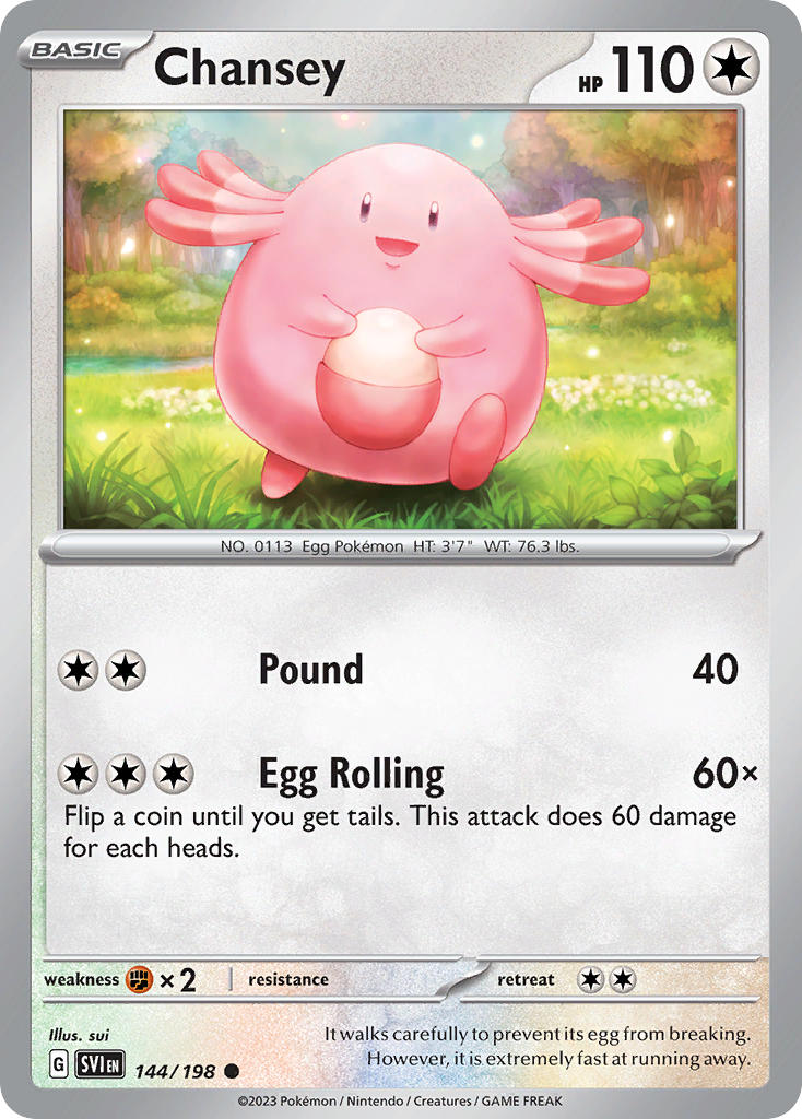 Chansey⁣ - Scarlet & Violet⁣ (Common)⁣ [144] English / Near Mint / Normal