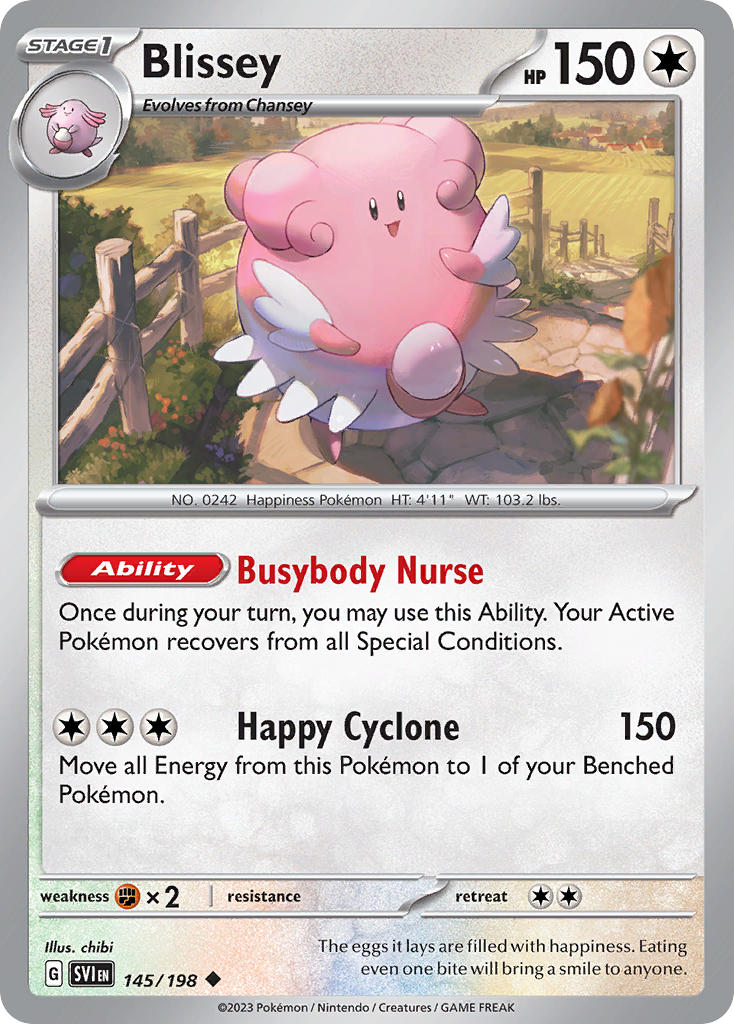 Blissey⁣ - Scarlet & Violet⁣ (Uncommon)⁣ [145] English / Near Mint / Normal