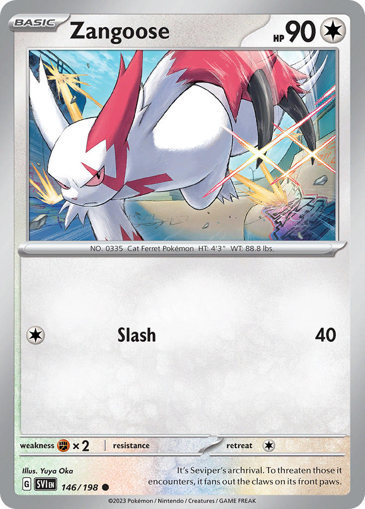 Zangoose⁣ - Scarlet & Violet⁣ (Common)⁣ [146] English / Near Mint / Normal