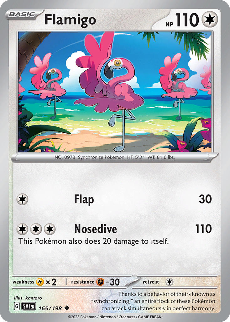 Flamigo⁣ - Scarlet & Violet⁣ (Uncommon)⁣ [165] English / Near Mint / Normal