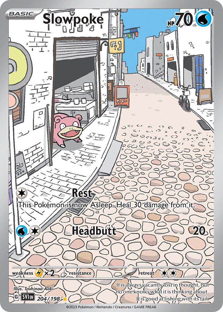 Slowpoke⁣ - Scarlet & Violet⁣ (Illustration Rare)⁣ [204] English / Good / Normal