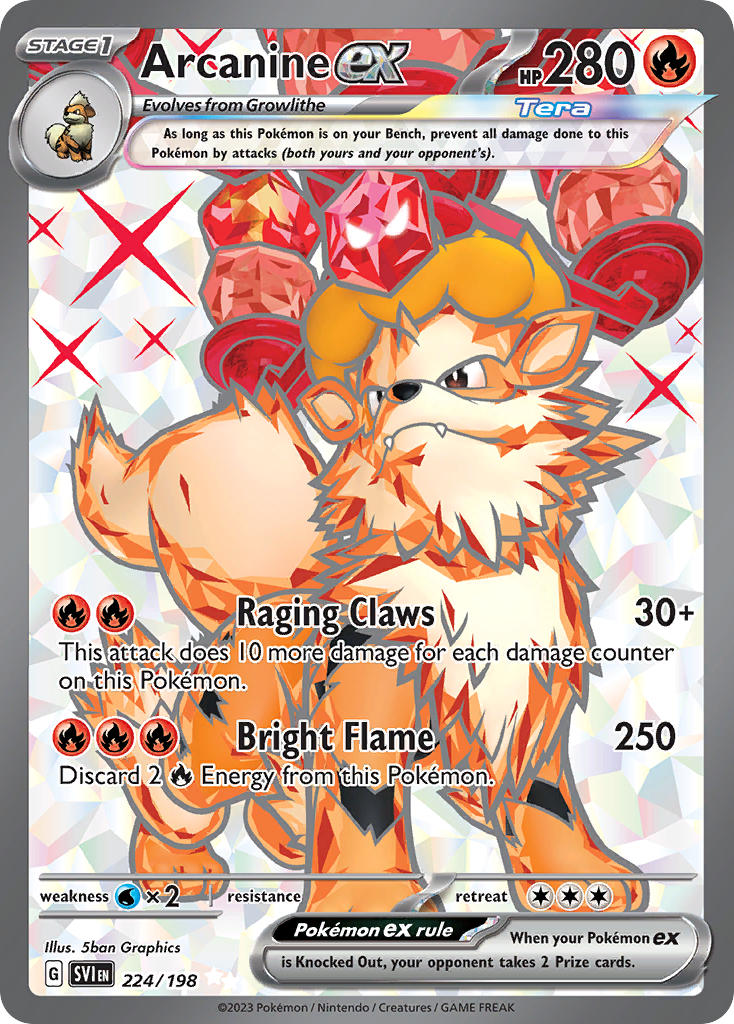 Arcanine ex - Scarlet & Violet (Ultra Rare) [SVI-224] English / Near Mint / Normal