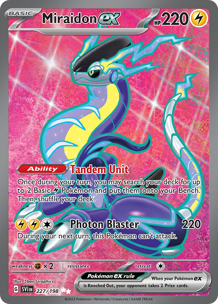 Miraidon ex⁣ - Scarlet & Violet⁣ (Ultra Rare)⁣ [227] English / Near Mint / Normal