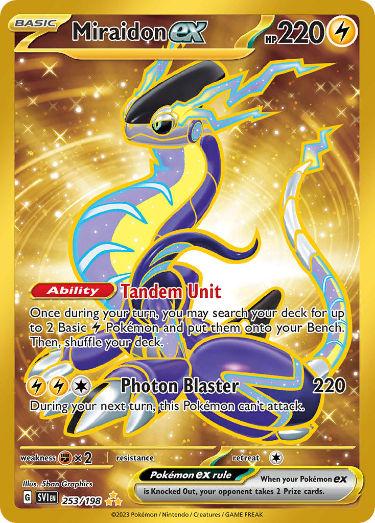 Miraidon ex⁣ - Scarlet & Violet⁣ (Secret Rare)⁣ [253] English / Near Mint / Normal