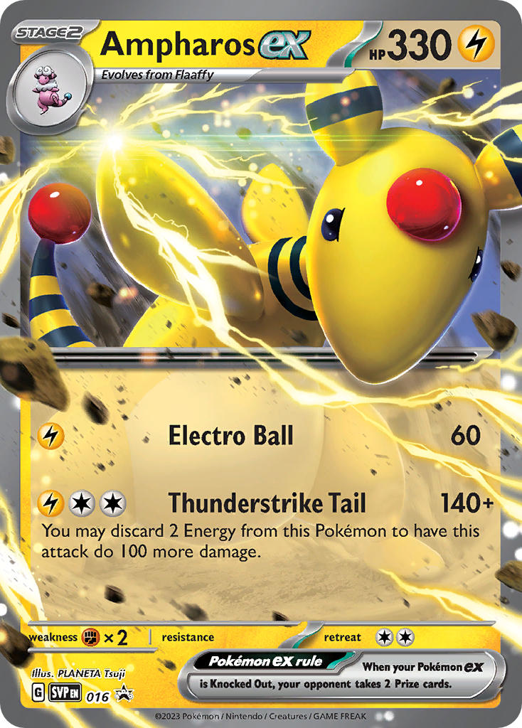 Ampharos ex⁣ - SV Black Star Promos⁣ (Promo)⁣ [016] English / Near Mint / Normal