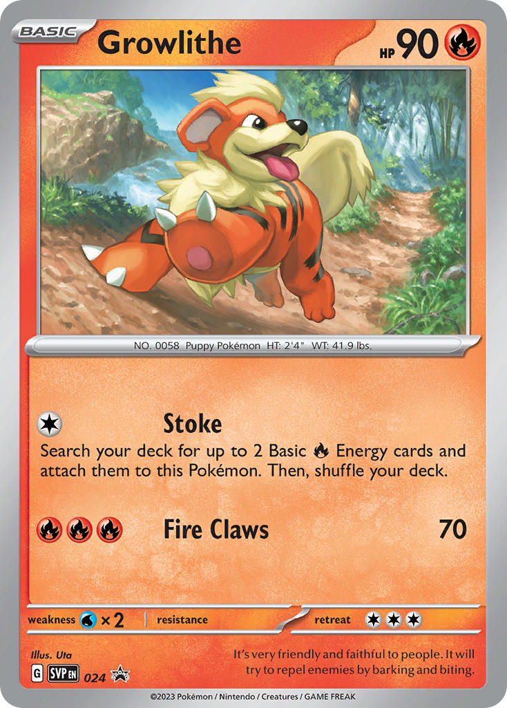 Growlithe⁣ - SV Black Star Promos⁣ (Promo)⁣ [024] English / Near Mint / Normal
