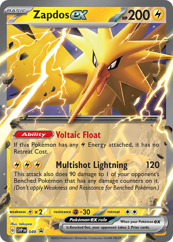 Zapdos ex⁣ - SV Black Star Promos⁣ (Promo)⁣ [049] English / Near Mint / Normal