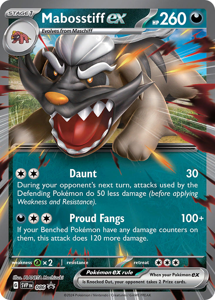 Mabosstiff ex⁣ - SV Black Star Promos⁣ (Promo)⁣ [086] English / Near Mint / Normal