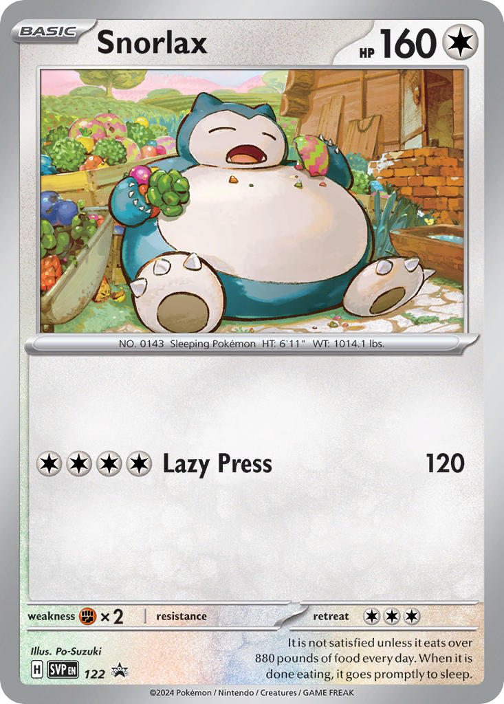 Snorlax - SV Black Star Promos (Promo) [SVP-122] English / Near Mint / Normal