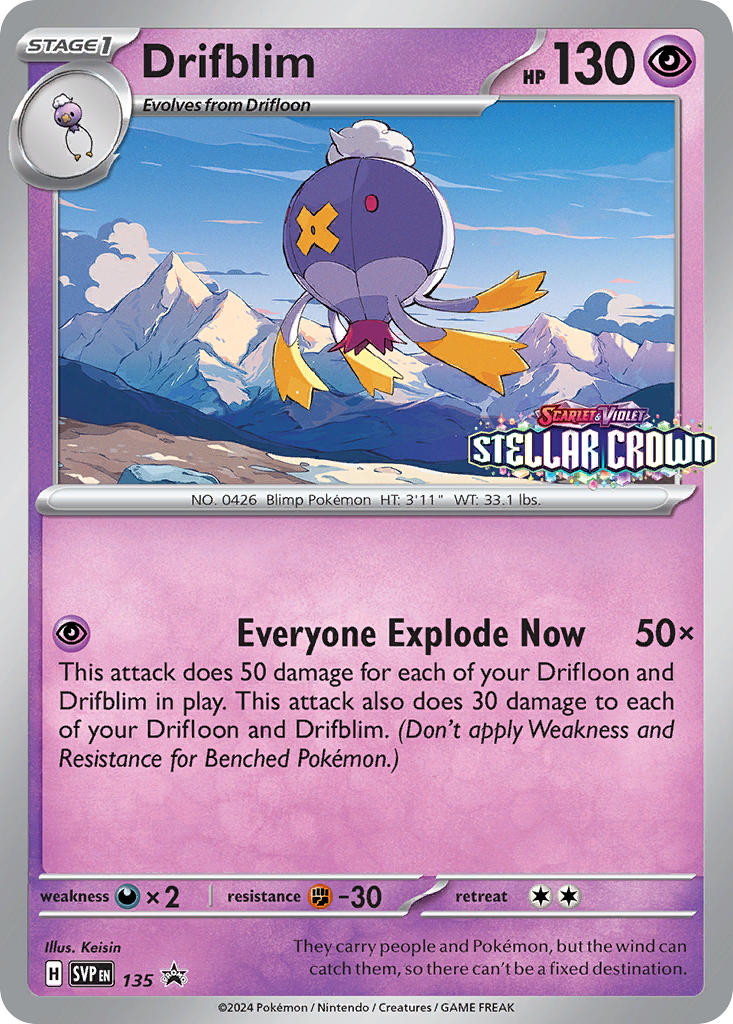 Drifblim - SV Black Star Promos (Promo) [SVP-135] English / Near Mint / Normal