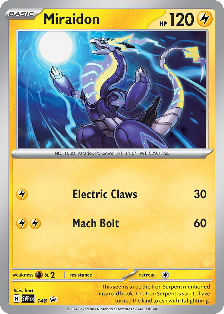 Miraidon - SV Black Star Promos (Promo) [SVP-148] English / Near Mint / Normal