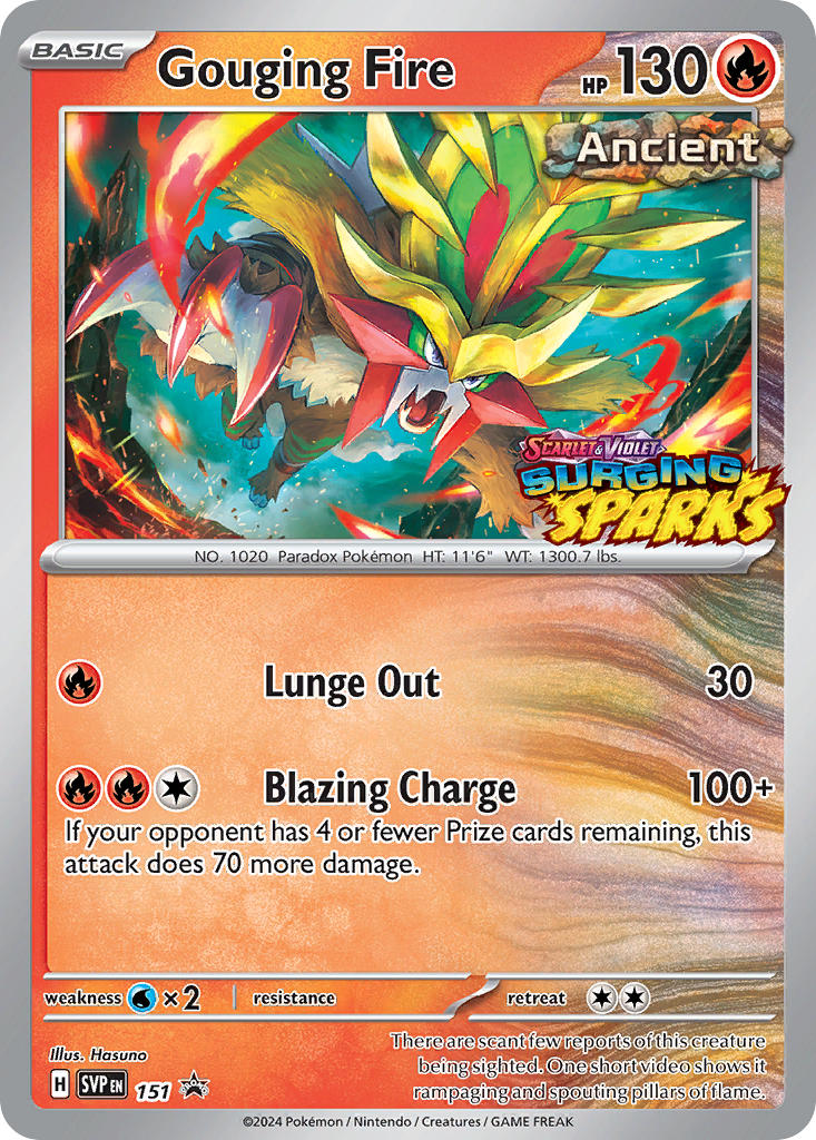 Gouging Fire - SV Black Star Promos (Promo) [SVP-151] English / Near Mint / Normal