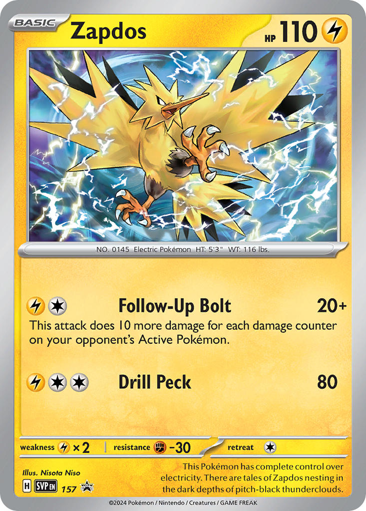 Zapdos⁣ - SV Black Star Promos⁣ (Promo)⁣ [157] English / Near Mint / Normal
