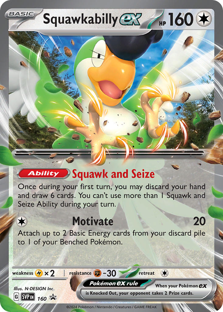 Squawkabilly ex - SV Black Star Promos (Promo) [SVP-160] English / Near Mint / Normal