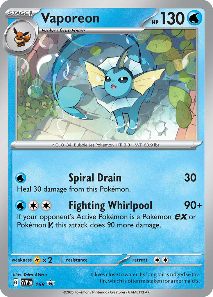 Vaporeon⁣ - SV Black Star Promos⁣ (Promo)⁣ [168] English / Near Mint / Normal
