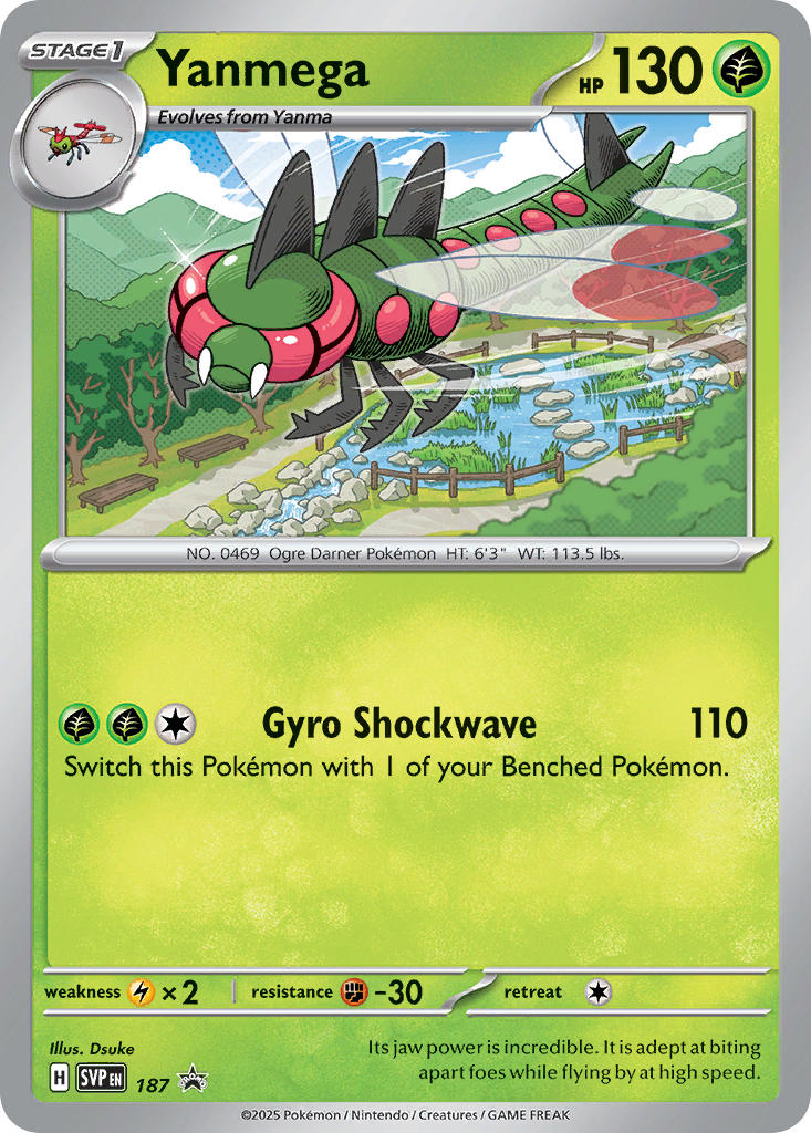 Yanmega⁣ - SV Black Star Promos⁣ (Promo)⁣ [187] English / Near Mint / Normal