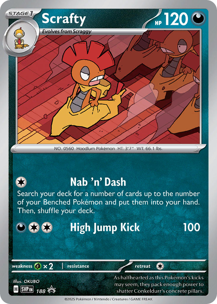 Scrafty⁣ - SV Black Star Promos⁣ (Promo)⁣ [188] English / Near Mint / Normal