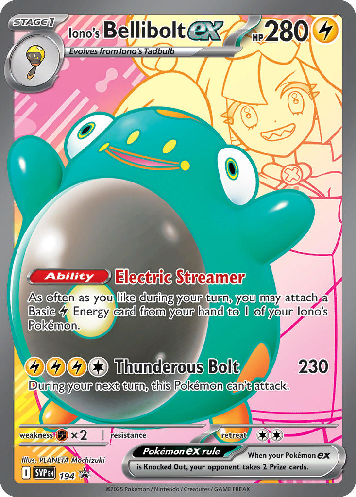 Iono's Bellibolt ex - SV Black Star Promos (Promo) [SVP-194] English / Near Mint / Normal