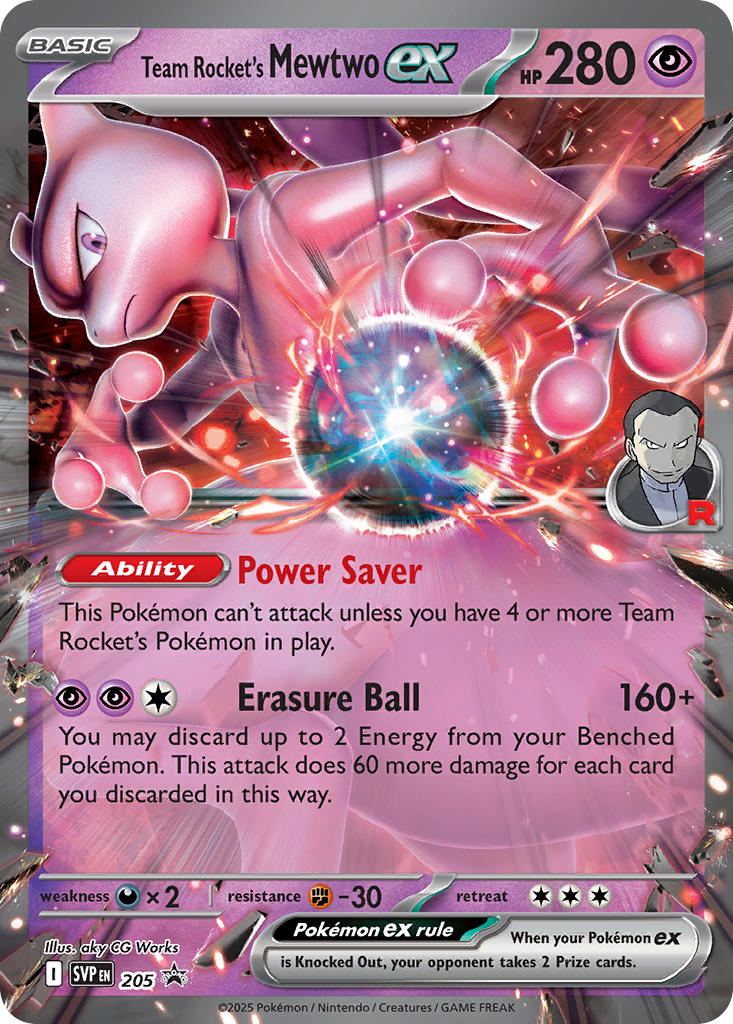 Team Rocket's Mewtwo ex⁣ - SV Black Star Promos⁣ (Promo)⁣ [205] English / Near Mint / Normal