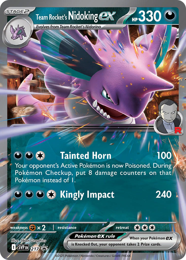 Team Rocket's Nidoking ex - SV Black Star Promos (Promo) [SVP-217] English / Near Mint / Normal