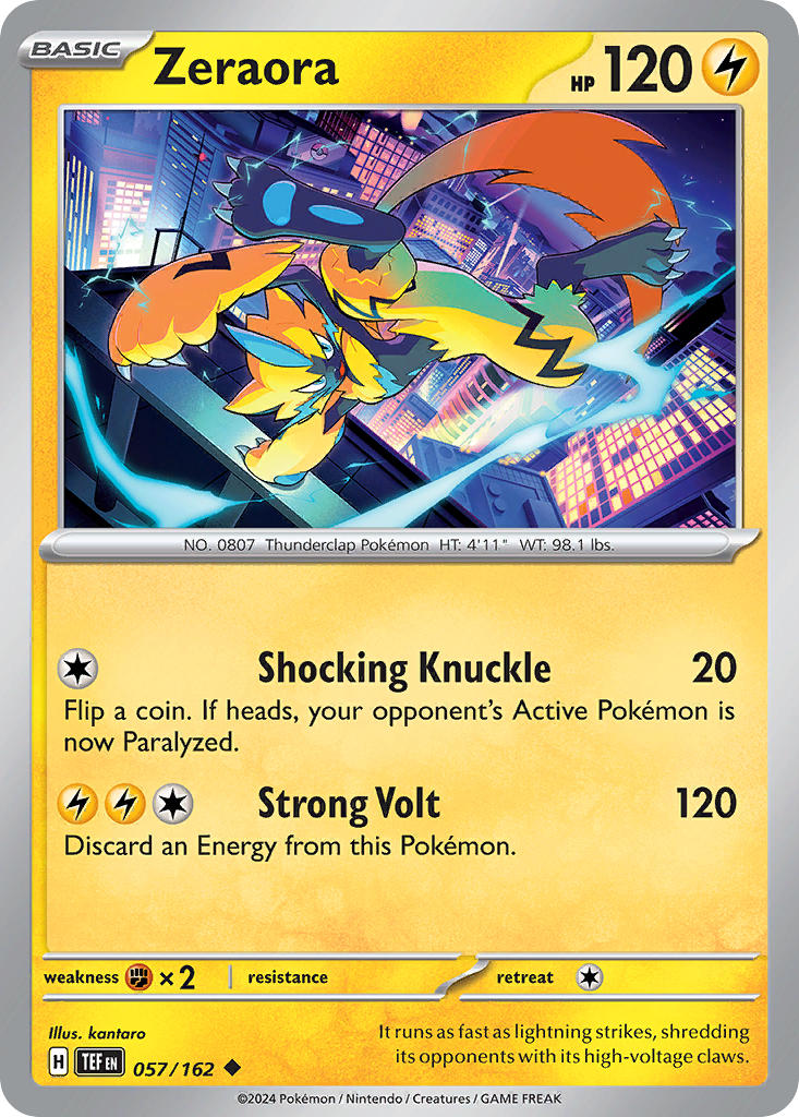 Zeraora⁣ - Temporal Forces⁣ (Uncommon)⁣ [057]