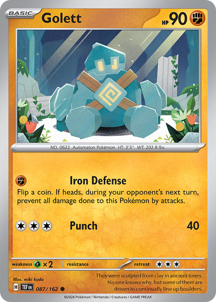 Golett⁣ - Temporal Forces⁣ (Common)⁣ [087] English / Near Mint / Reverse-Holo Normal