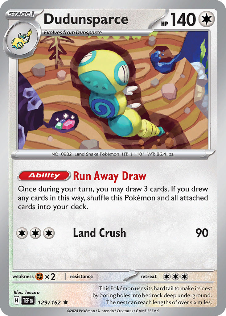 Dudunsparce⁣ - Temporal Forces⁣ (Rare)⁣ [129]