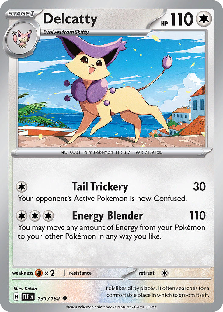 Delcatty⁣ - Temporal Forces⁣ (Uncommon)⁣ [131] English / Near Mint / Reverse-Holo Normal