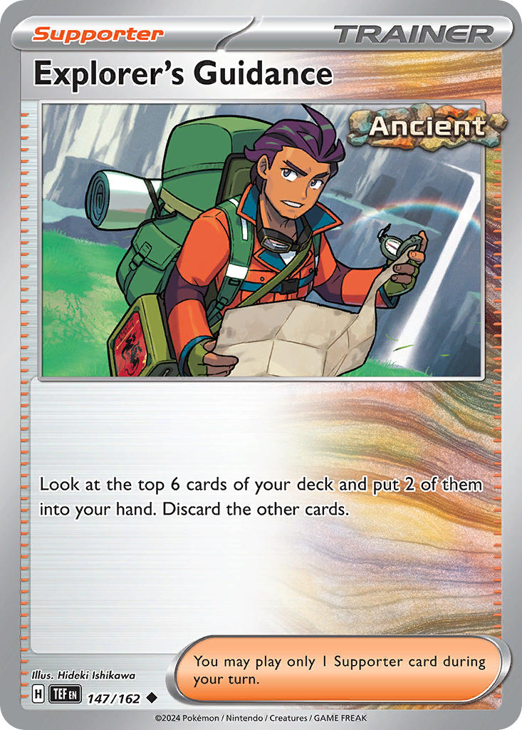 Explorer's Guidance⁣ - Temporal Forces⁣ (Uncommon)⁣ [147] English / Near Mint / Reverse-Holo Normal
